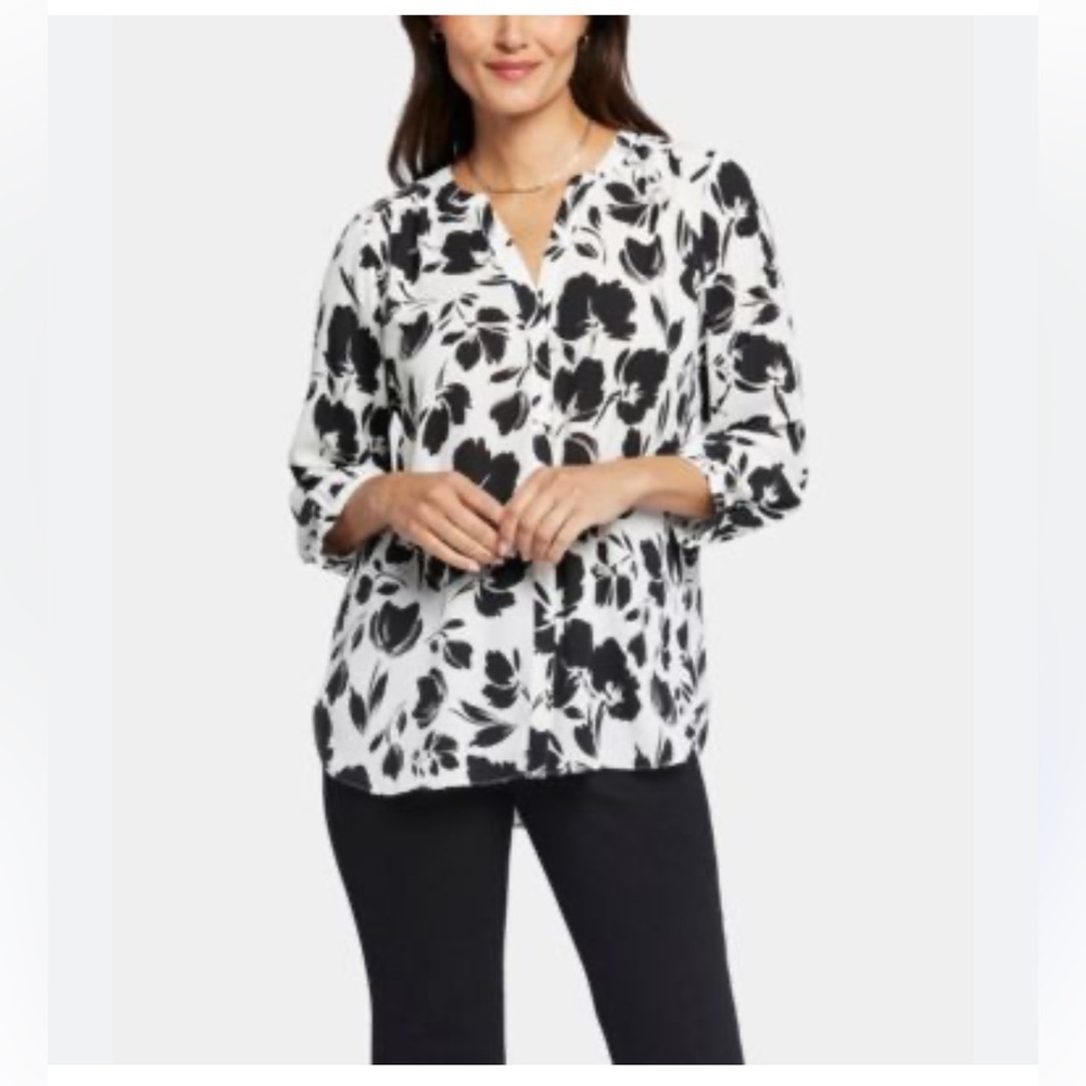 Deane & White Linen Floral Women's Blouse 3X